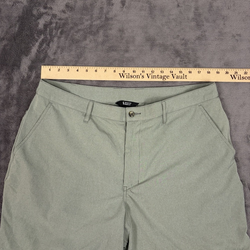 5.11 Tactical Shorts Mens 38 Green Performance Chino Hiking Polyester Blend - Picture 7 of 12